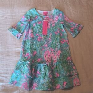 Lilly Pulitzer Pink and Green Floral Dress